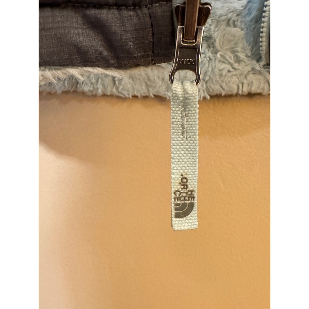 The North Face Girls Reversible Mossbud Swirl Jacket Grey Blue Size M 10/12 - Picture 11 of 15